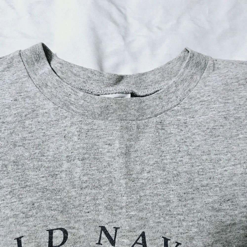 Old Navy Boys Graphic T-Shirt Grey Size XL Cotton Blend Short Sleeve Pullover